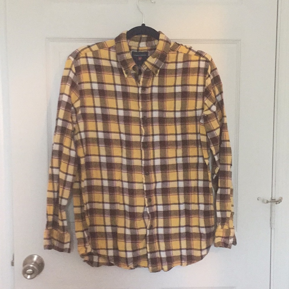 Yellow Plaid button-down shirt